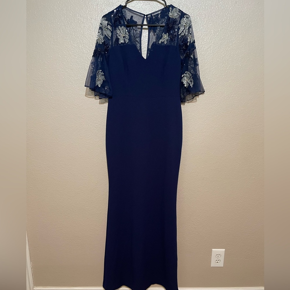 Aidan Mattox Navy Gown